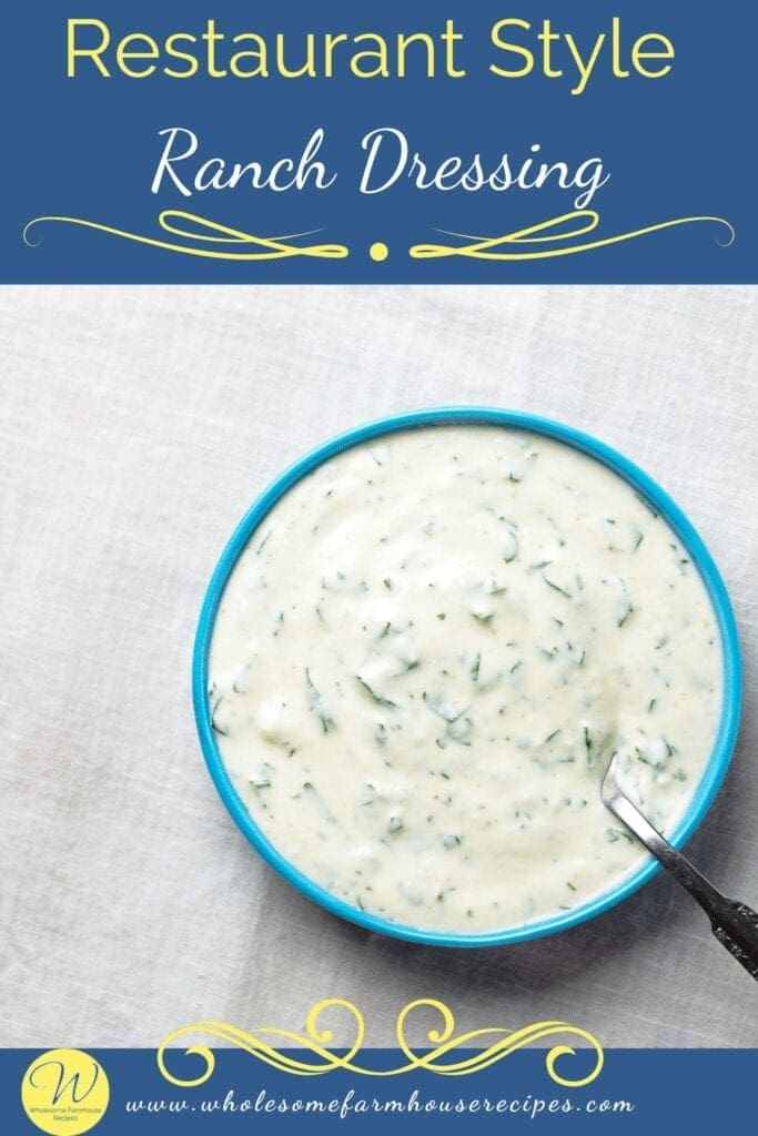 Restaurant Style Ranch Dressing