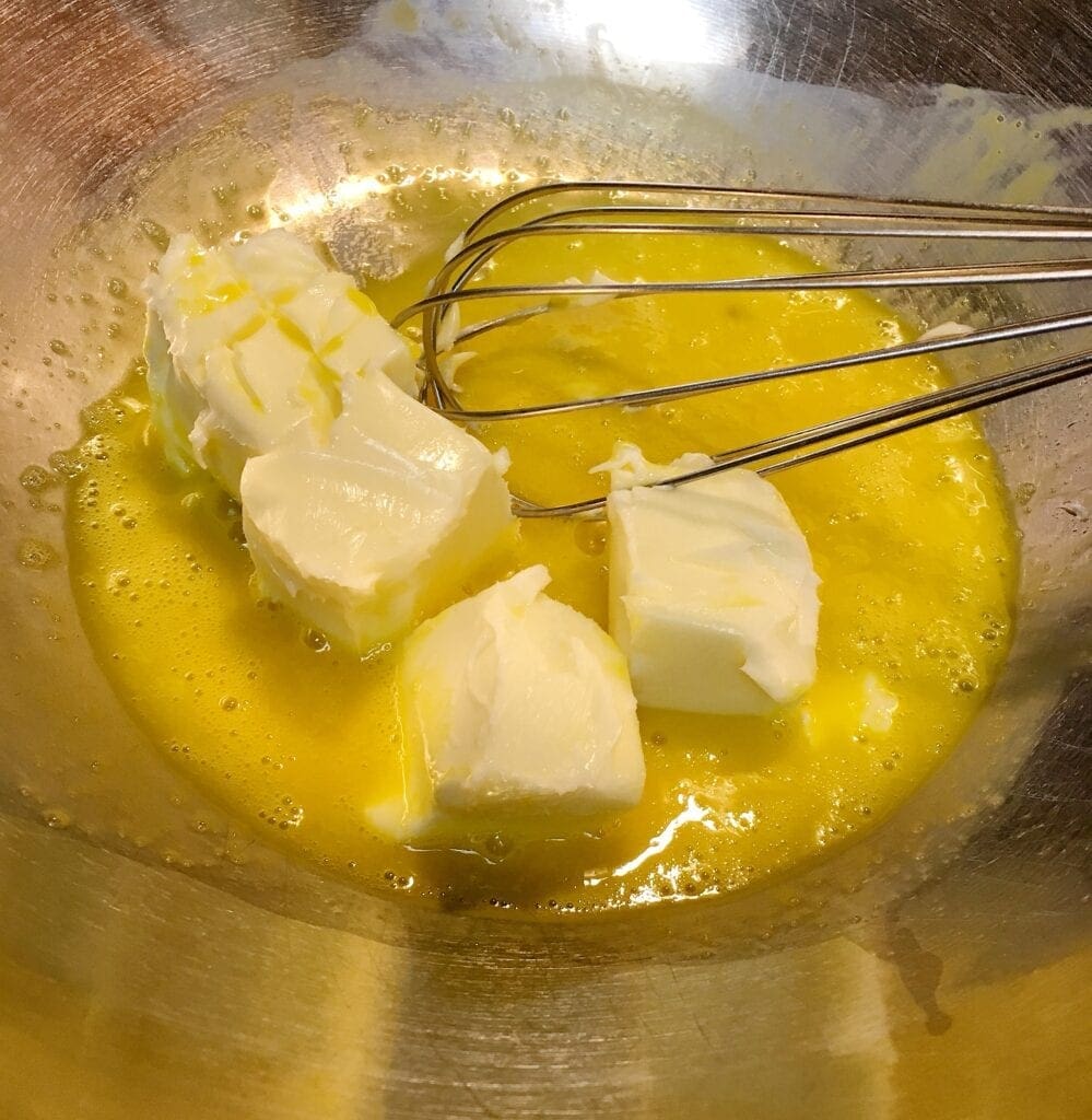 Adding Butter to Whipped Eggs