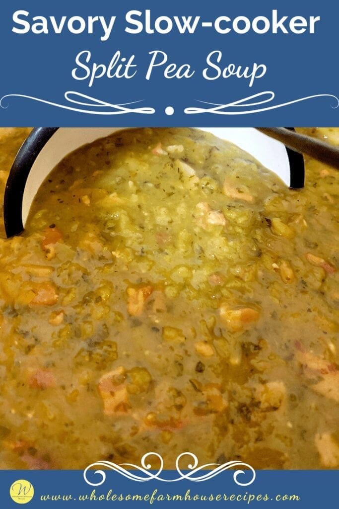 Savory Slow-cooker Split Pea Soup