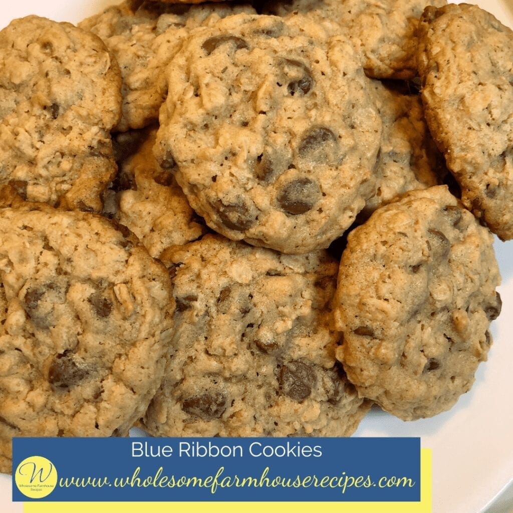 Blue Ribbon Cookie Piled on a Platter