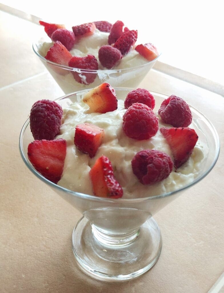 Fruit Dessert with Cream