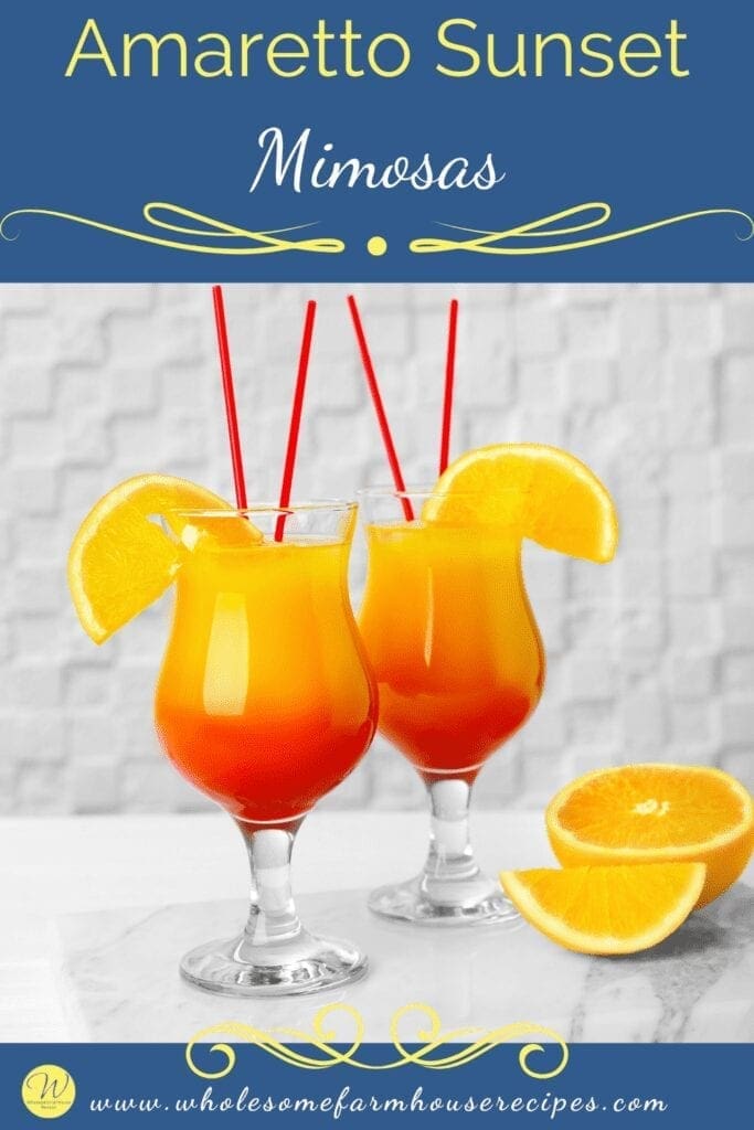 Amaretto Sunset Mimosas