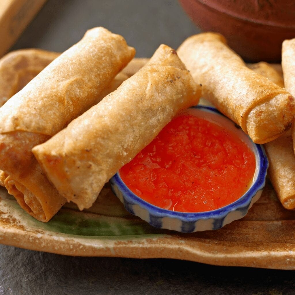 Egg Rolls with Sweet Sour Dipping Sauce