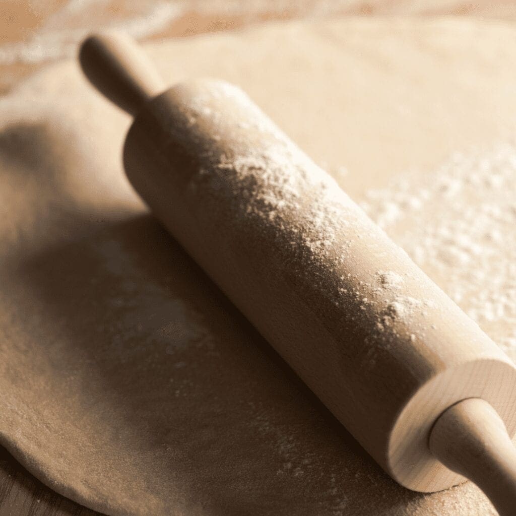 rolling out pie crust