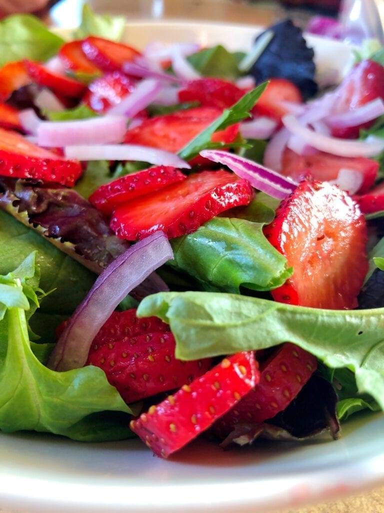 Berry Spring Salad with Maple Vinaigrette Served in a Bowl