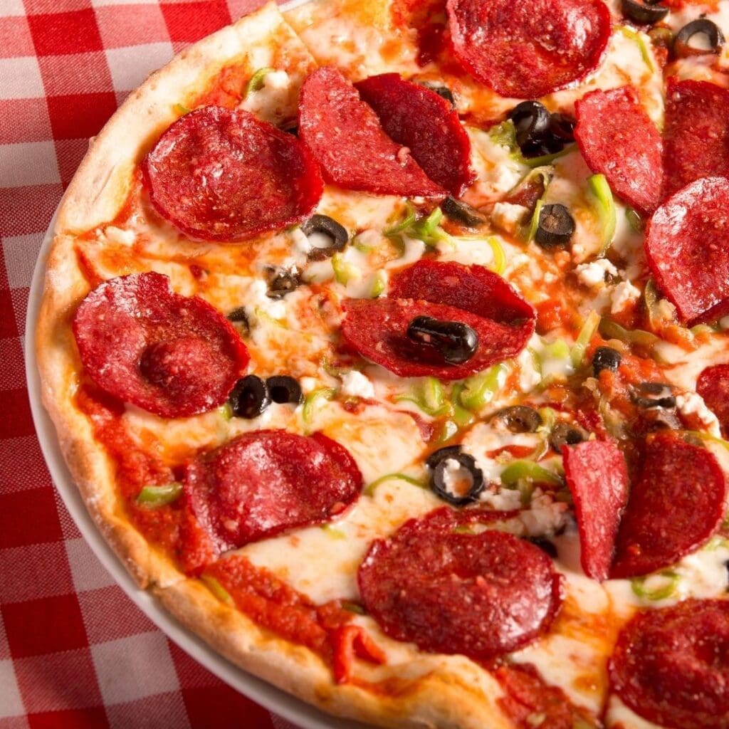 Pepperoni Supreme Pizza Baked in the Oven