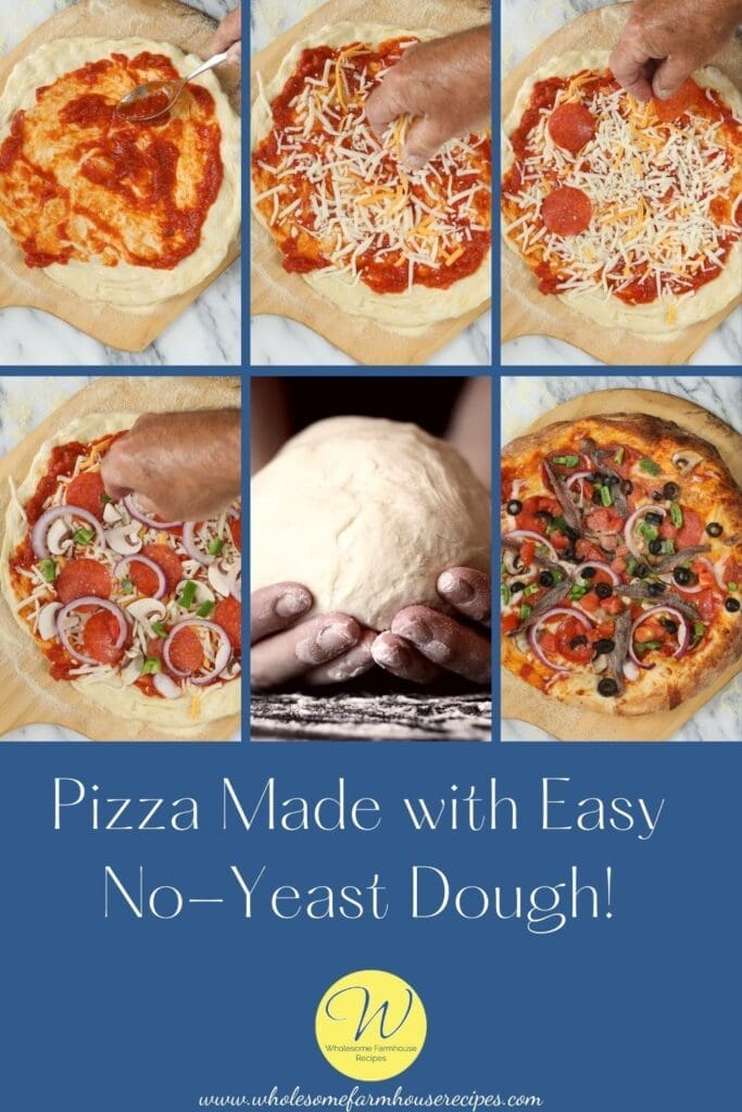 Pizza Made with Easy No-Yeast Dough