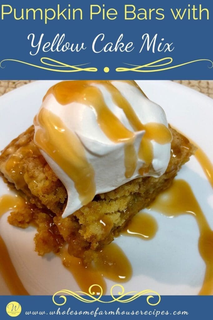 Pumpkin Pie Bars with Yellow Cake Mix