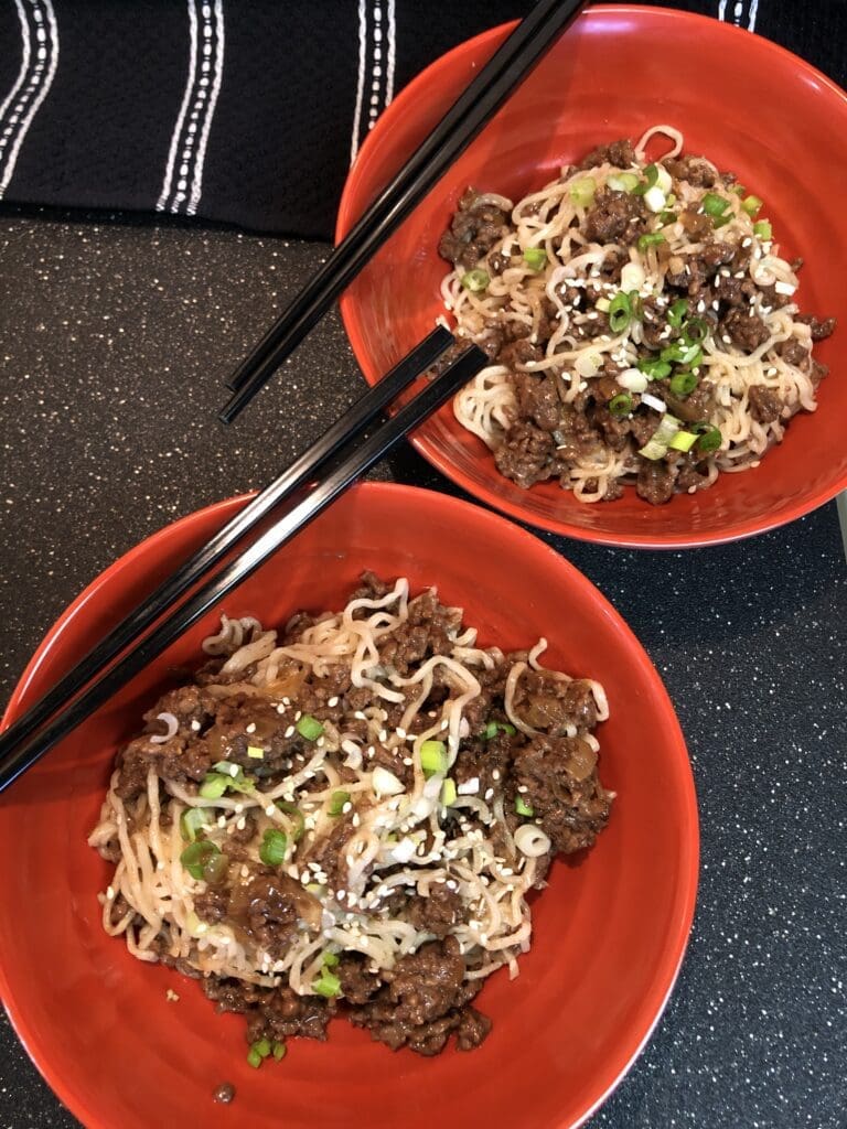 Ramen Noodle Bowls with Beef