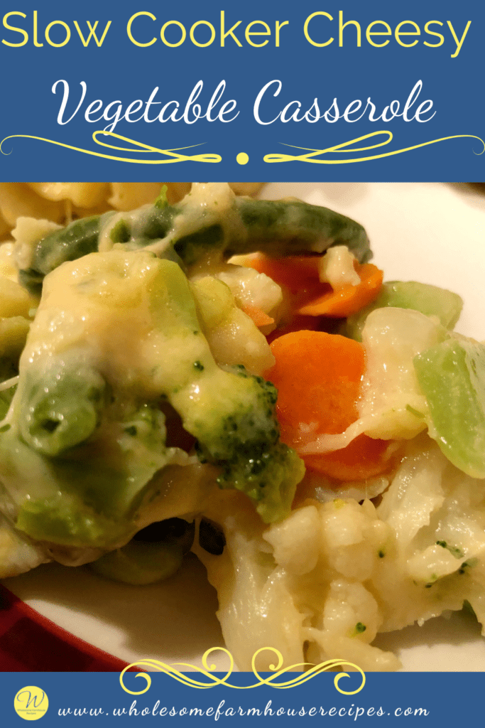 Slow Cooker Cheesy Vegetable Casserole