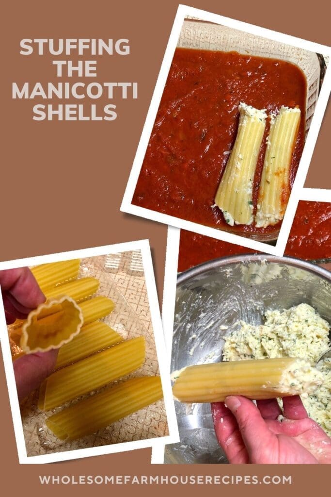 Stuffing the Manicotti Shells