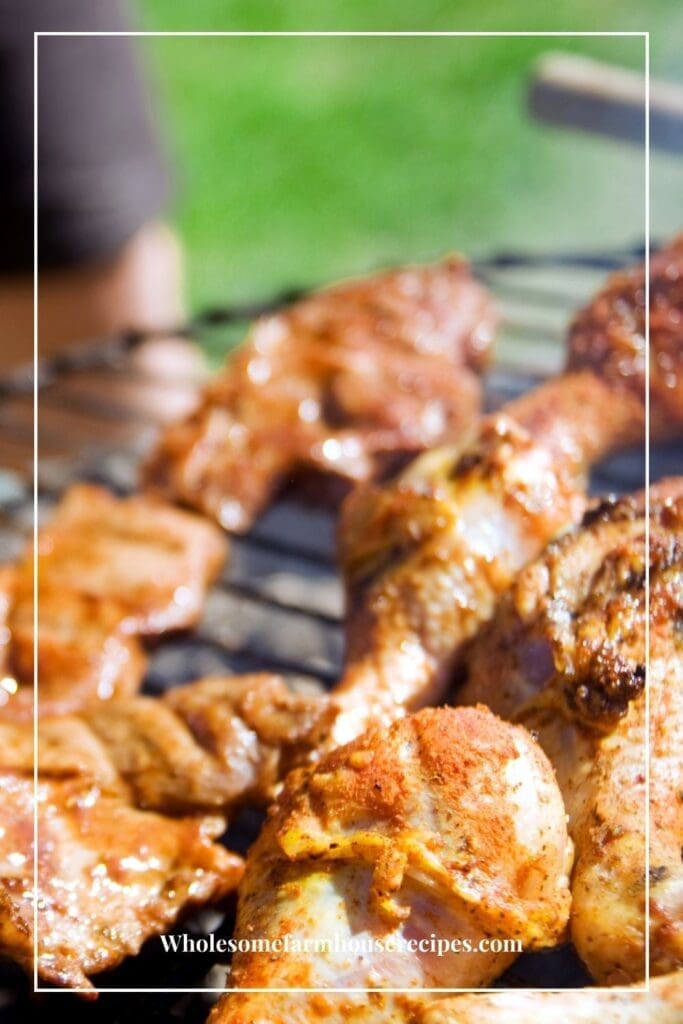 Charcoal Grilling Chicken