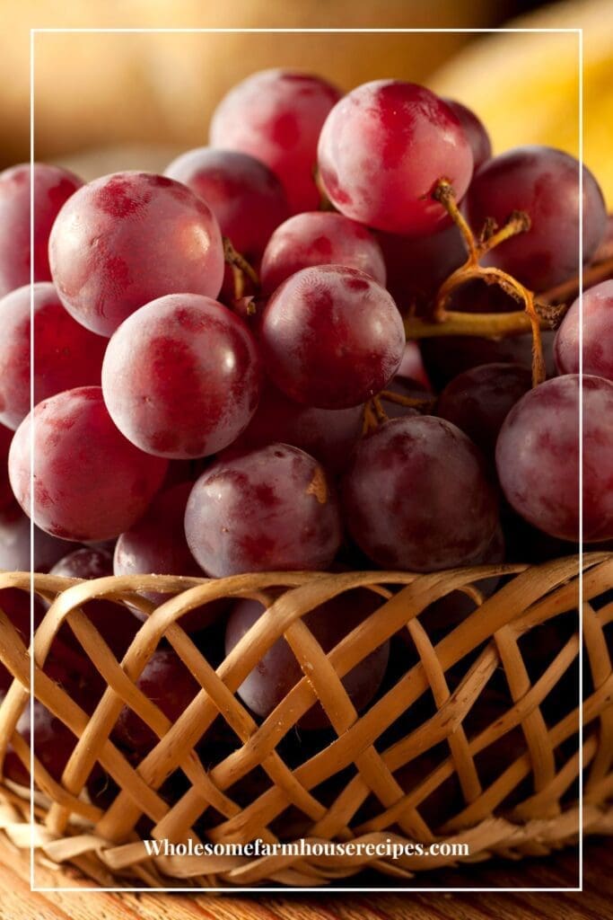 Red Grapes with Bloom on them