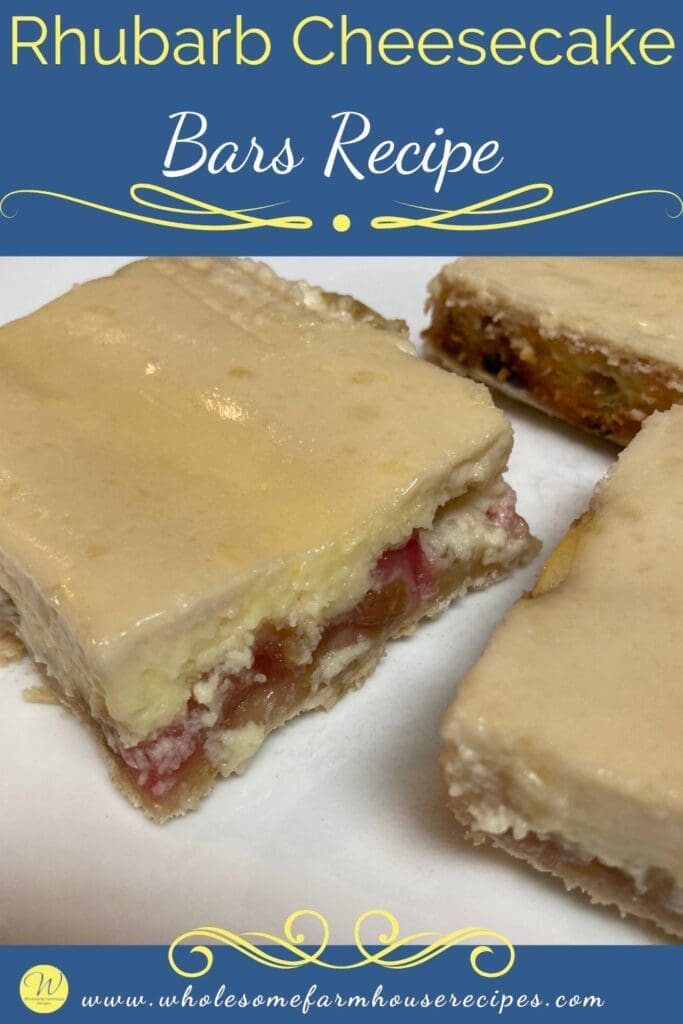 Rhubarb Cheesecake Bars Recipe