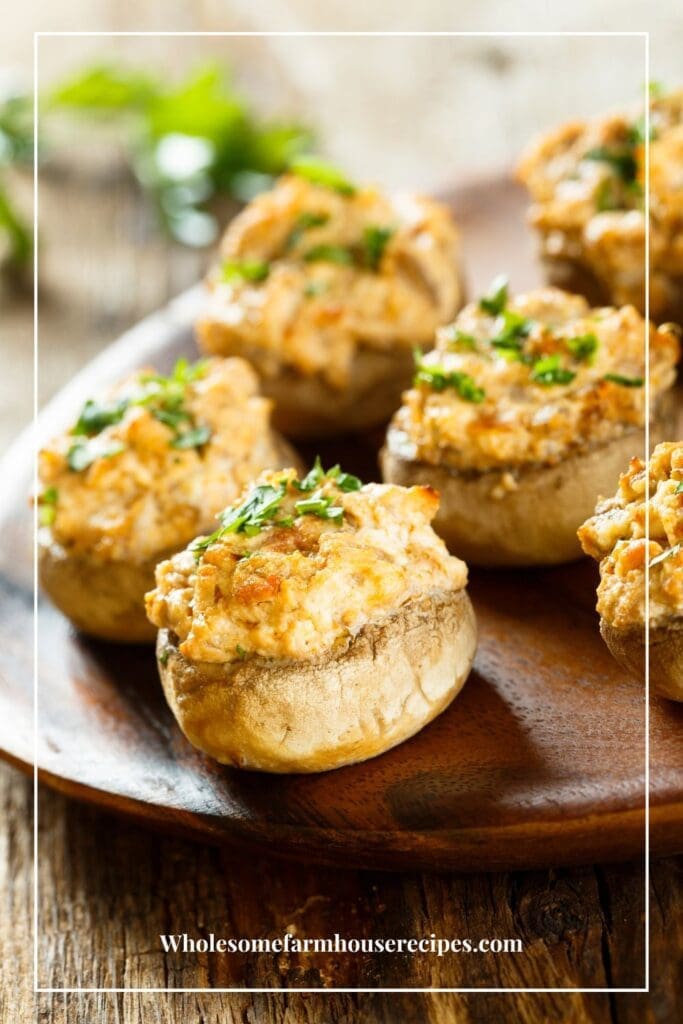 Leftover Stuffing Mushroom Appetizer