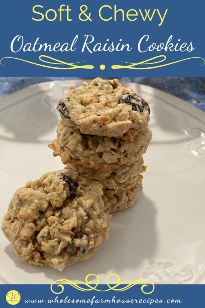 Soft & Chewy Oatmeal Raisin Cookies