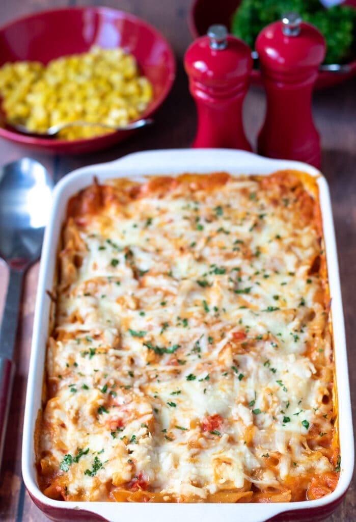 Easy-Creamy-Chicken-Pasta-Bake 9 x 13