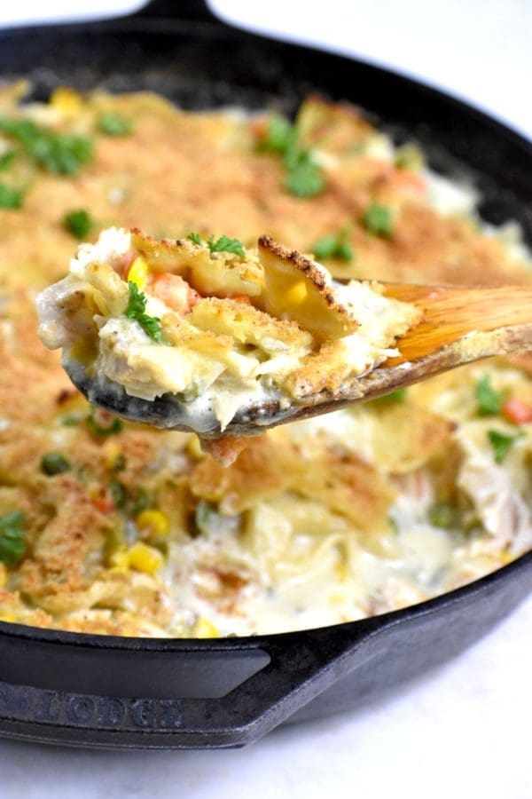 crustless-rotisserie-chicken-pot-pie-casserole