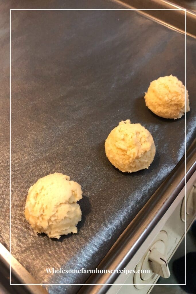 Dough Balls on Baking Sheet