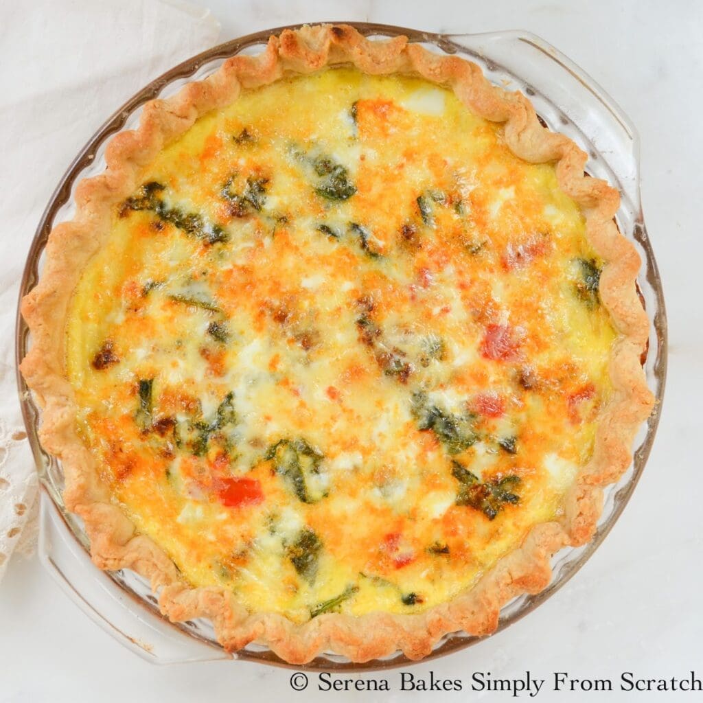 Fontina Chorizo Spinach Quiche