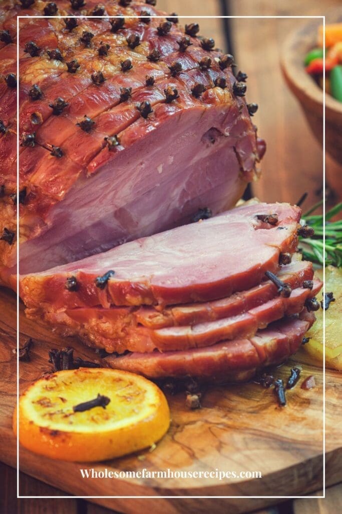 Holiday Ham with cloves and pineapple