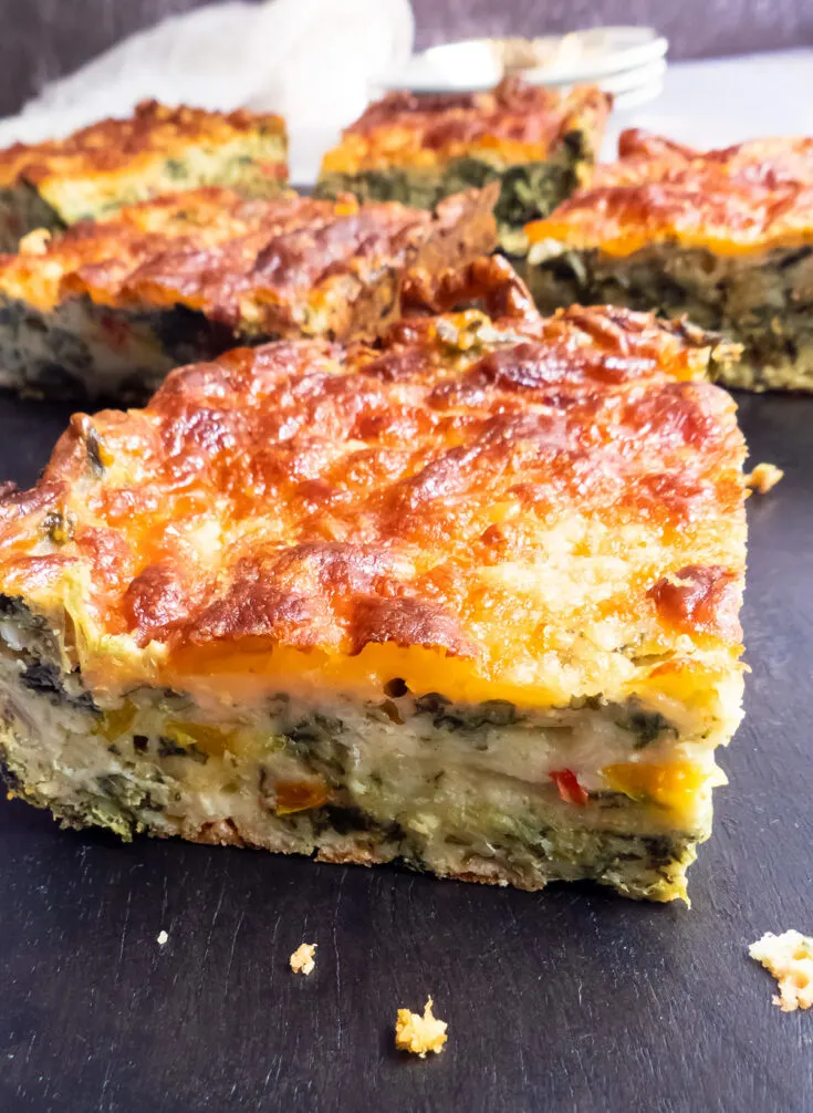 The Best Cheesy Spinach Squares