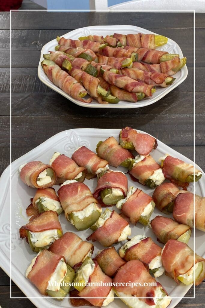 pickle bacon appetizers with and without cream cheese