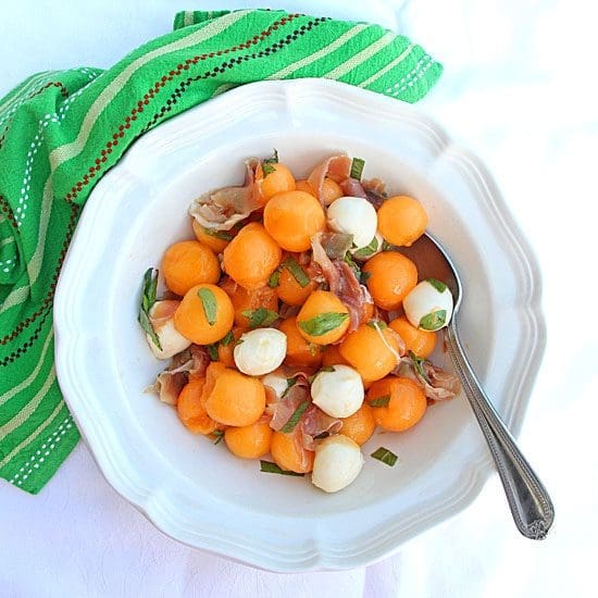 Cantaloupe Caprese Salad