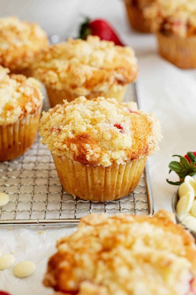 Strawberry White Chocolate Muffins