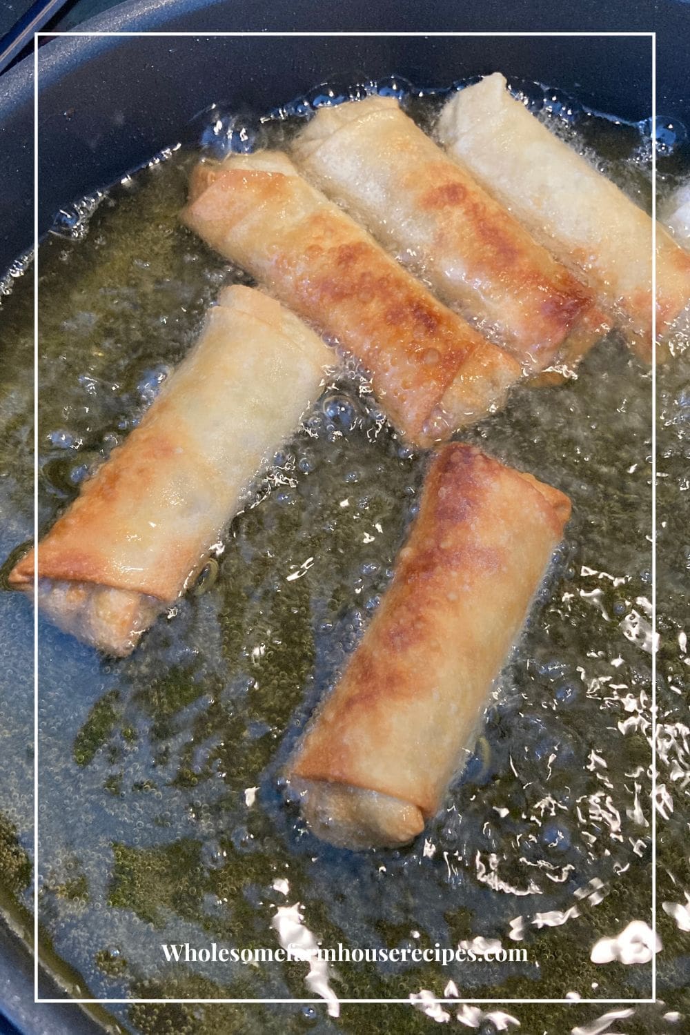 Frying Egg Rolls in Oil