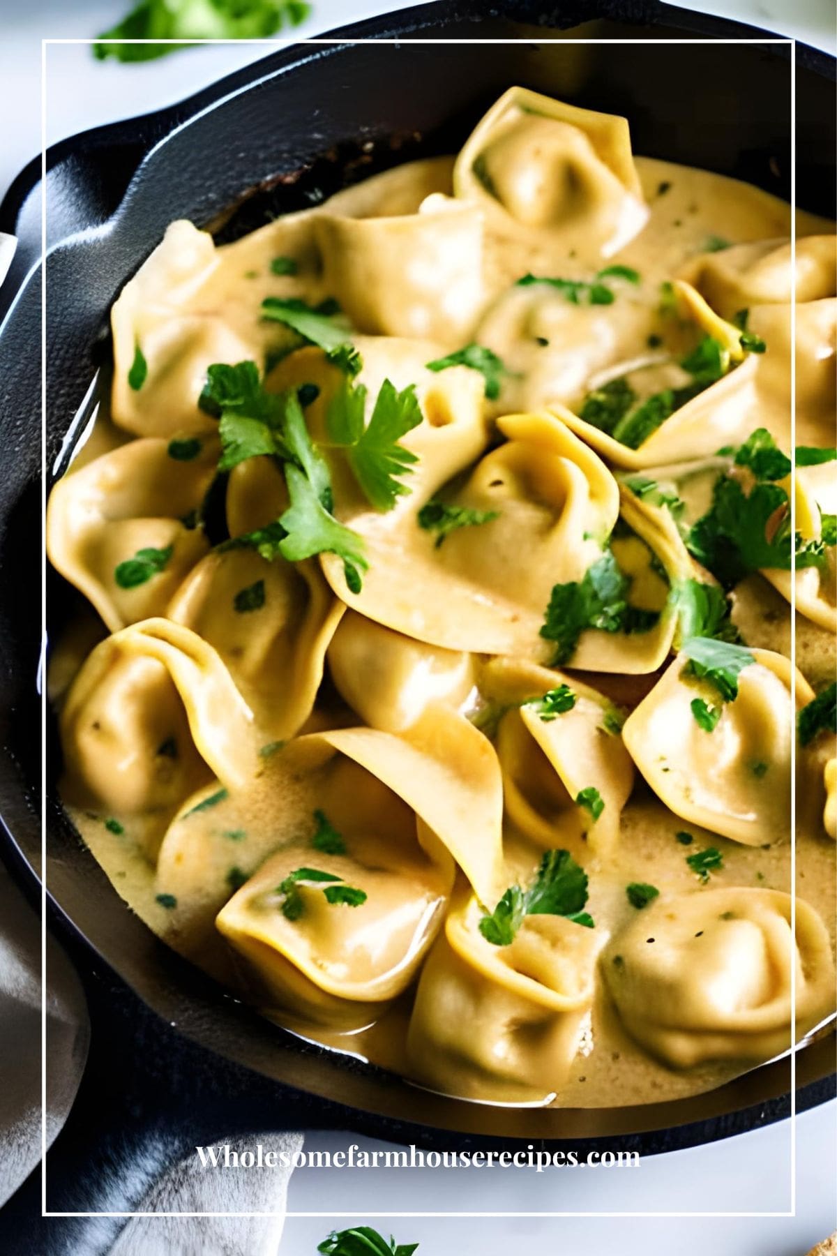 Creamy Tortellini in Skillet