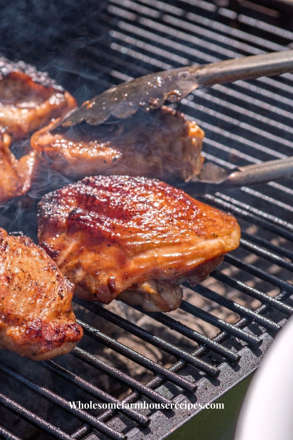 Flipping Chicken Halfway Through Grilling