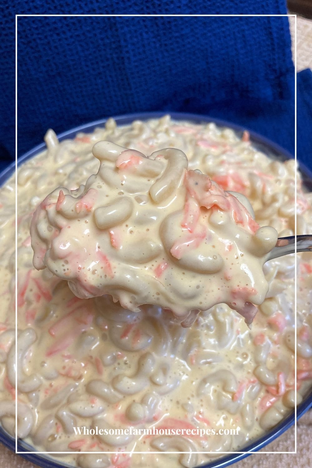 Simple Macaroni Salad in Serving Bowl