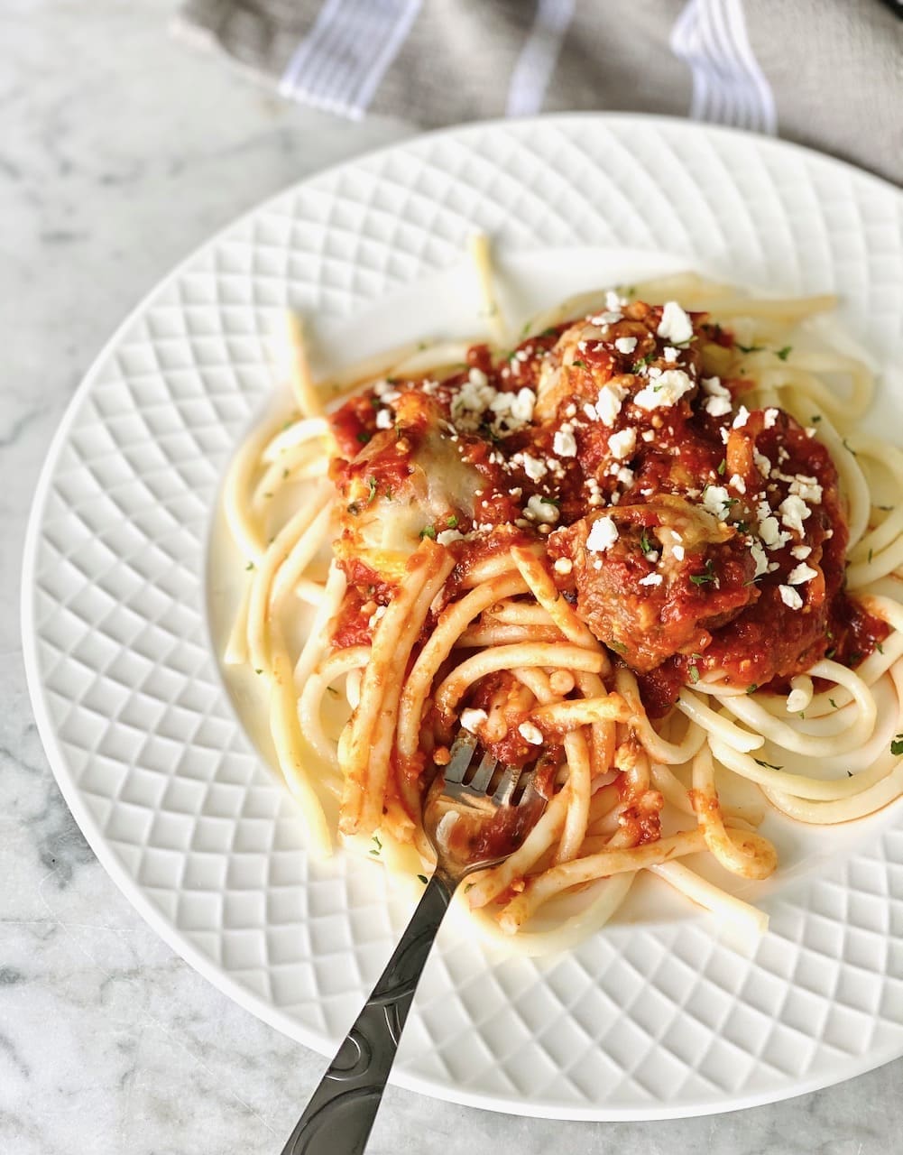 Baked Meatballs With Feta