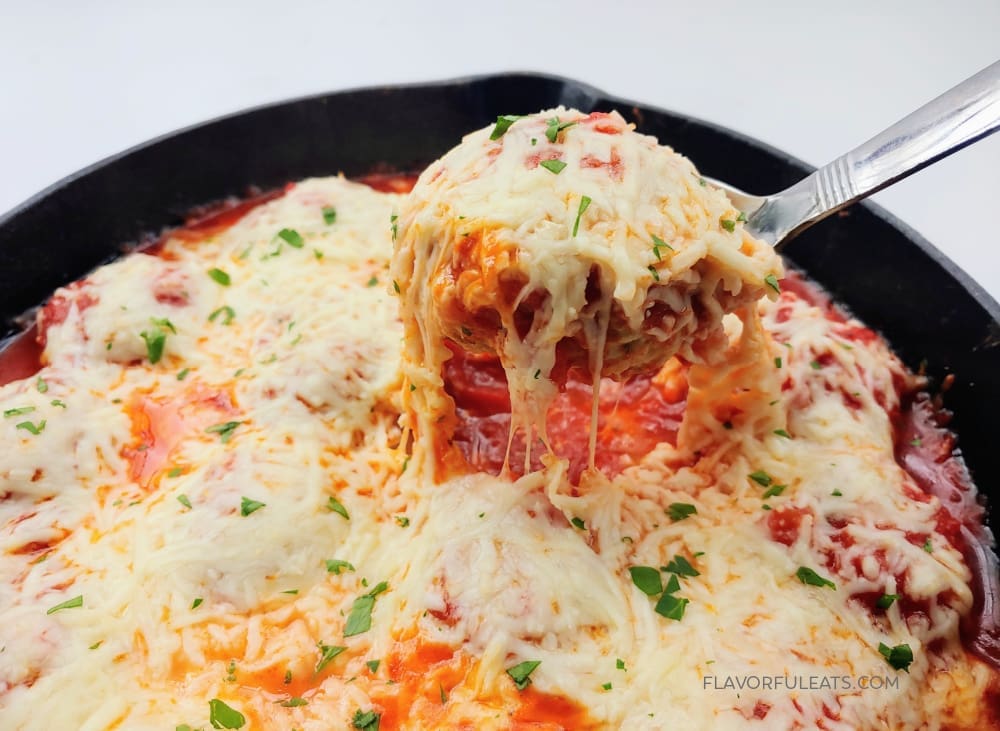 BAKED CHICKEN PARMESAN MEATBALLS