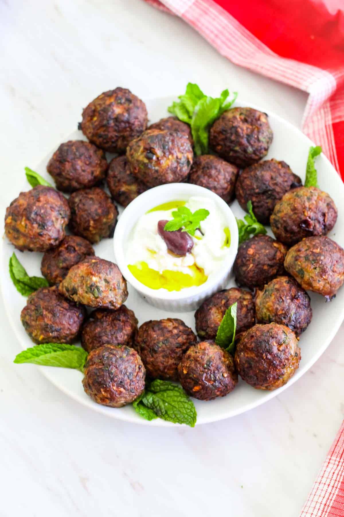 BAKED MINT MEATBALLS – ALBANIAN QOFTE