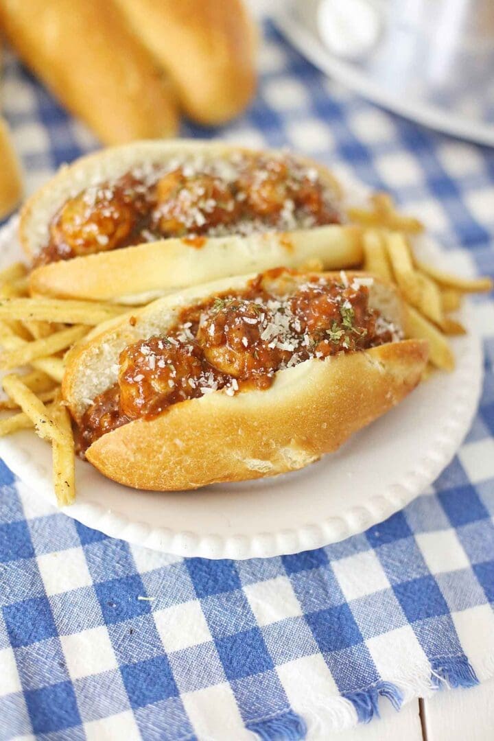 EASY SLOW COOKER ITALIAN MEATBALL SUBS RECIPE