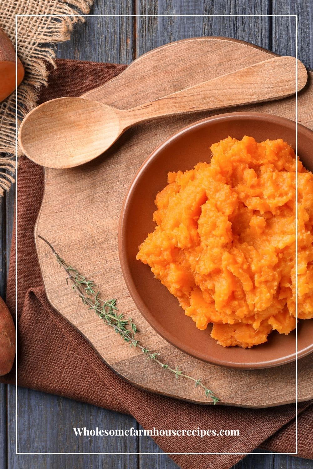 Mashed Sweet Potato in Bowl