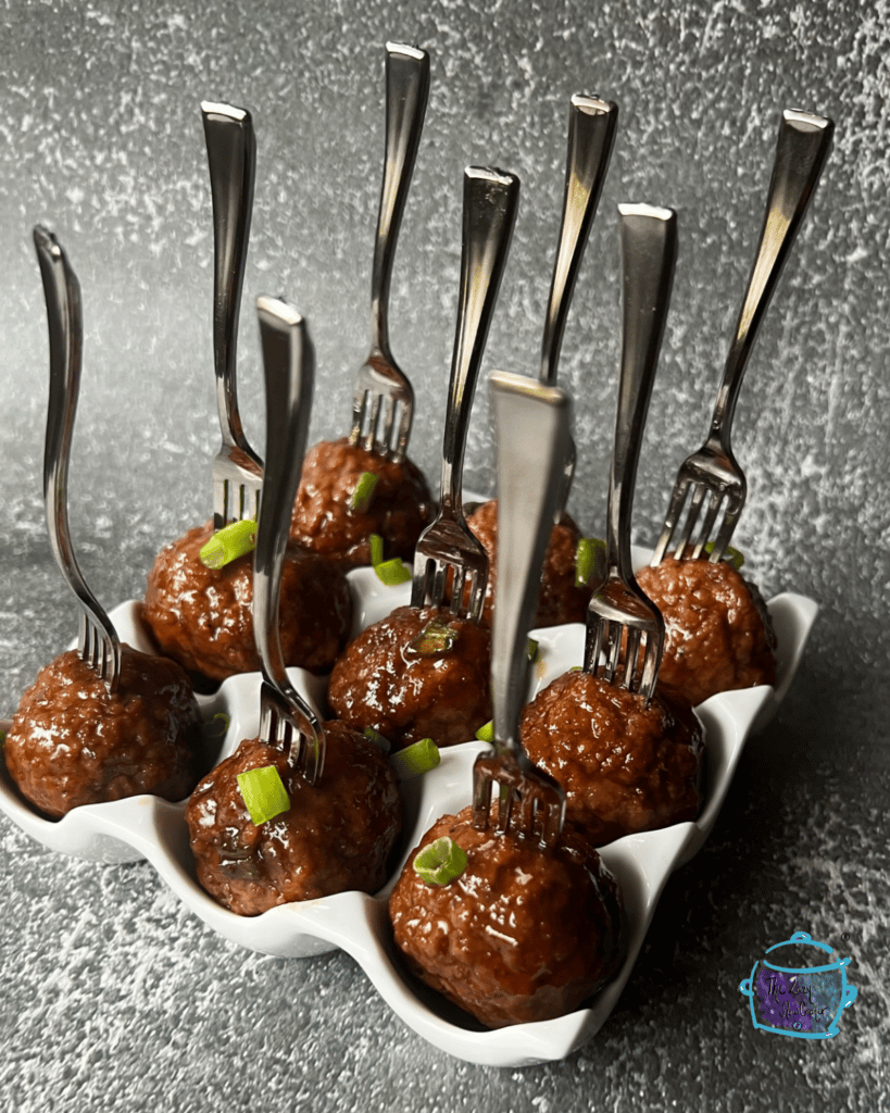 SLOW COOKER HONEY BOURBON MEATBALLS