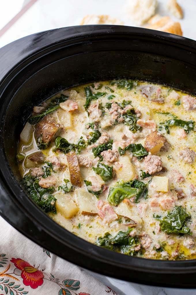 CROCK POT ZUPPA TOSCANA SAUSAGE POTATO SOUP