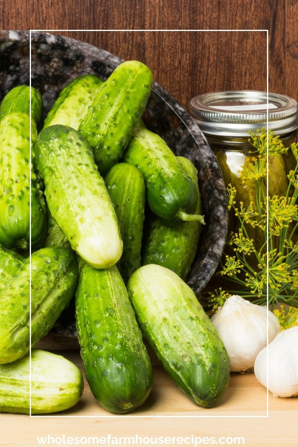 Cucumbers Garlic and Fresh Dill