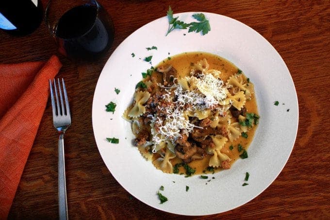 Mushroom and Sausage Pasta