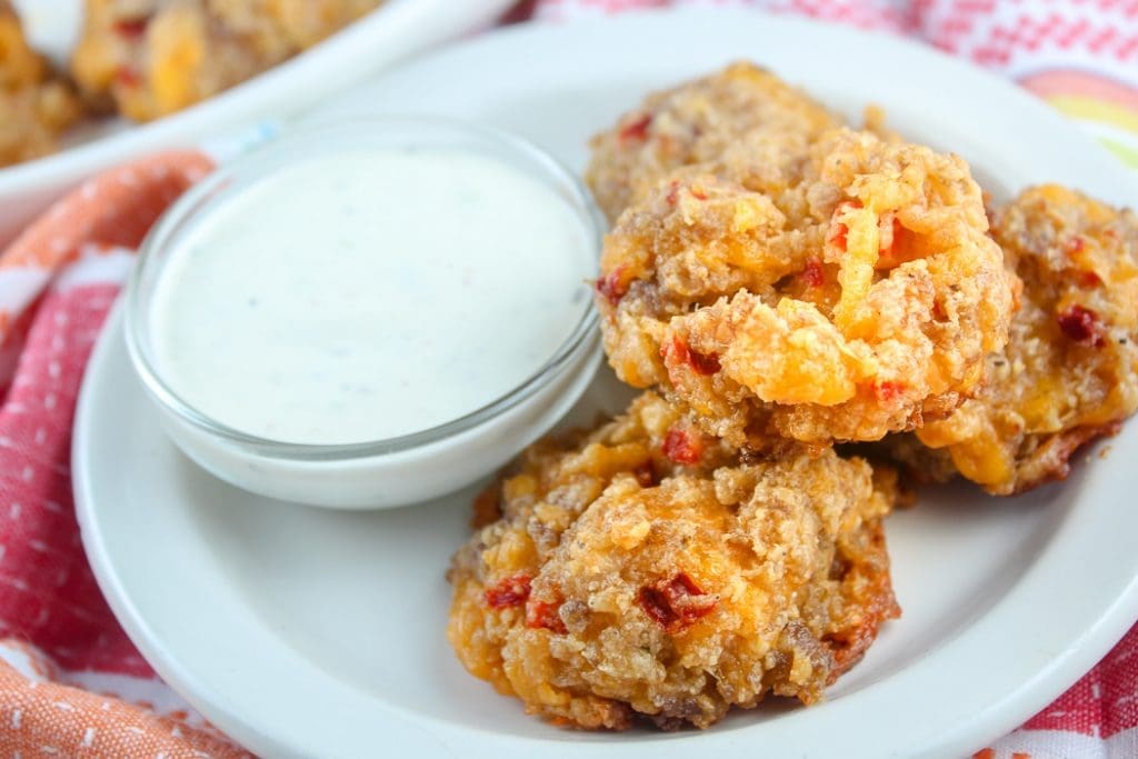 PIMENTO CHEESE SAUSAGE BALLS