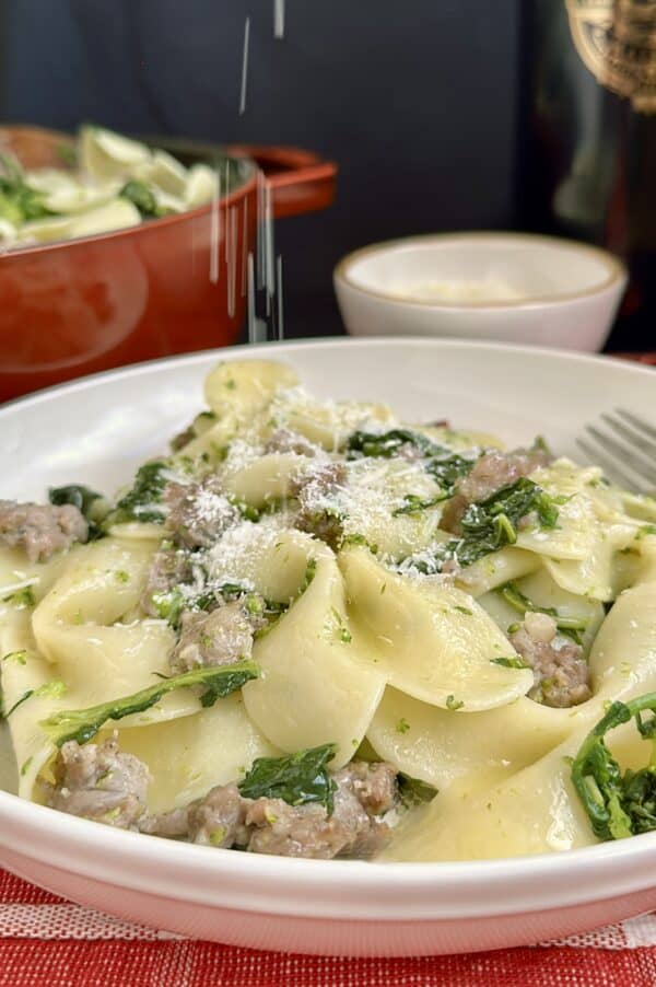 Rapini Pasta in a bowl