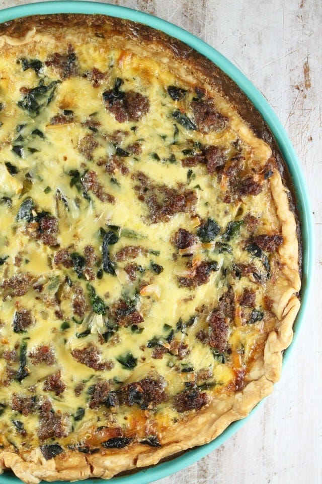 Sausage Spinach Quiche