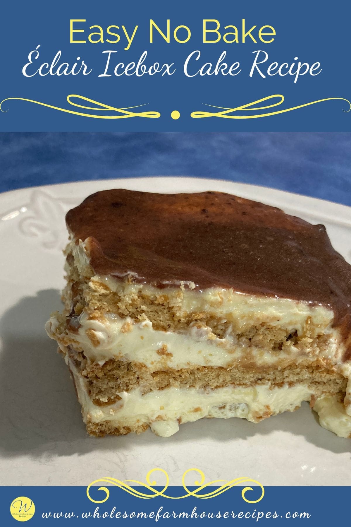 Easy No Bake Éclair Icebox Cake Recipe