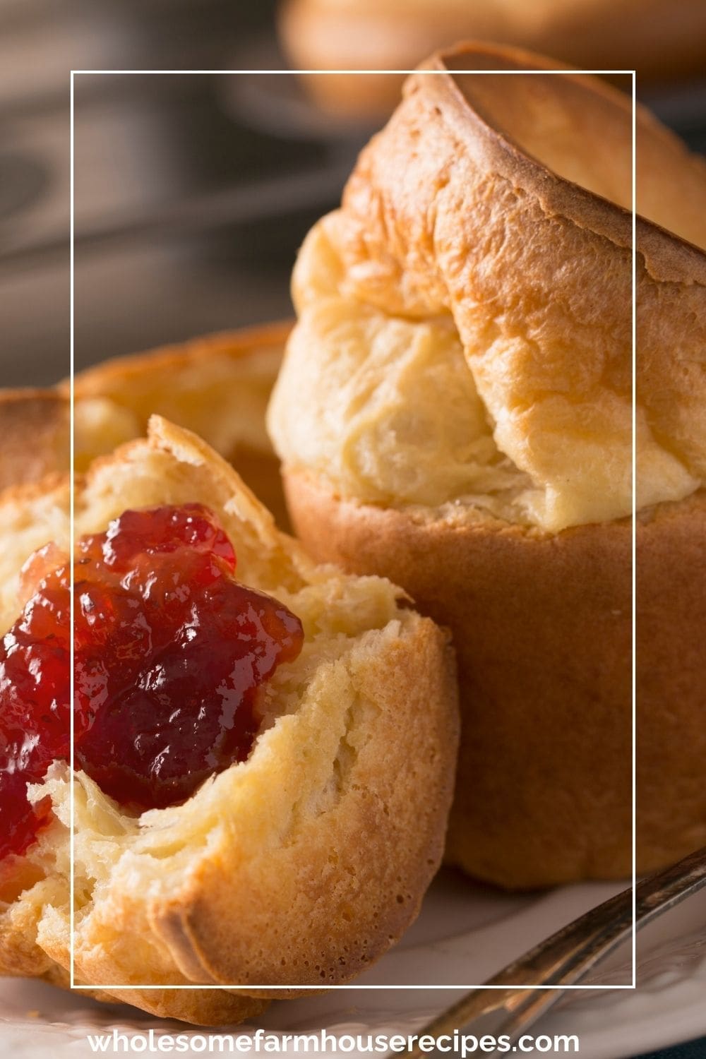 High Popovers Served with Jam