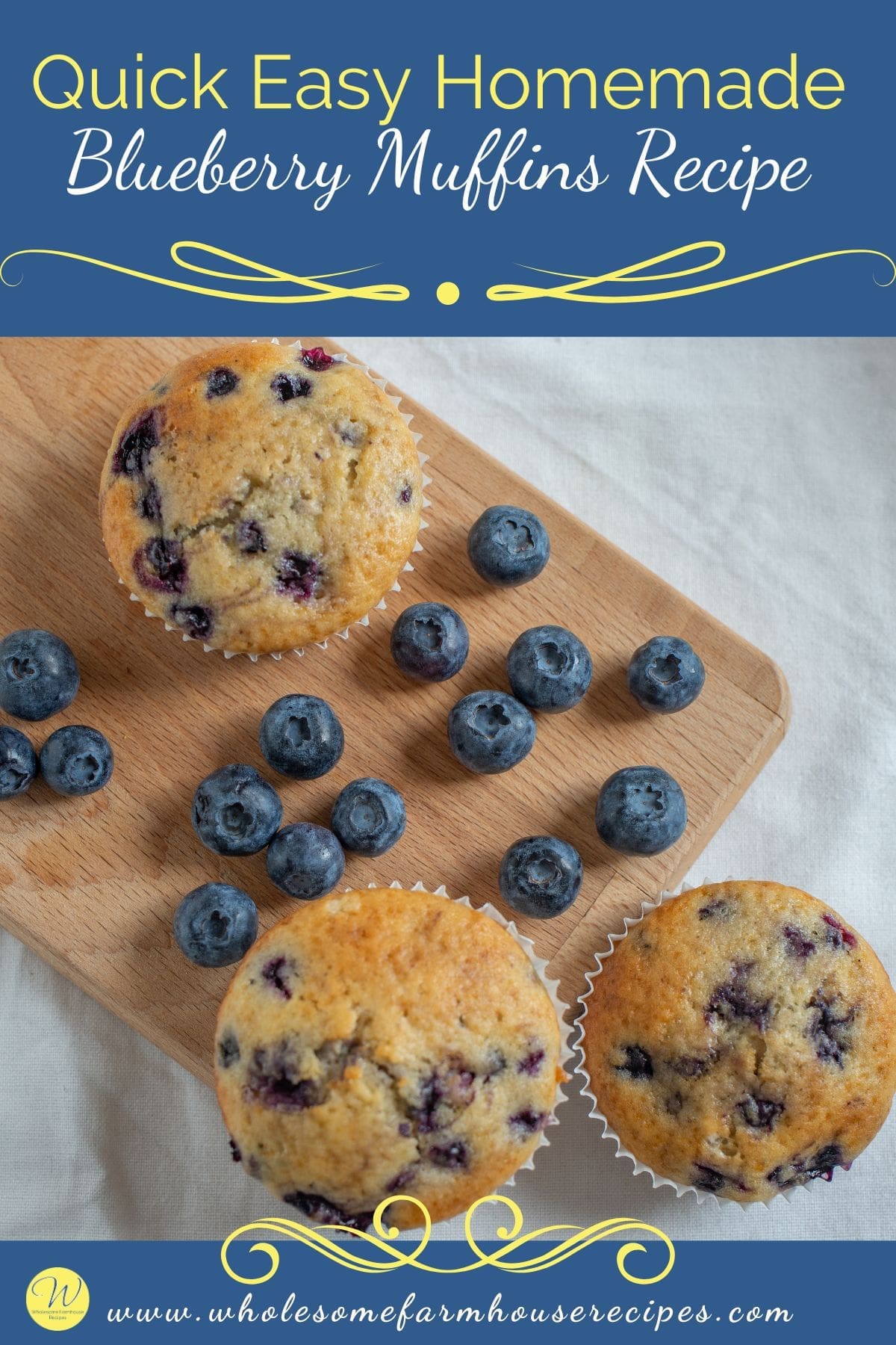 Quick Easy Homemade Blueberry Muffins Recipe