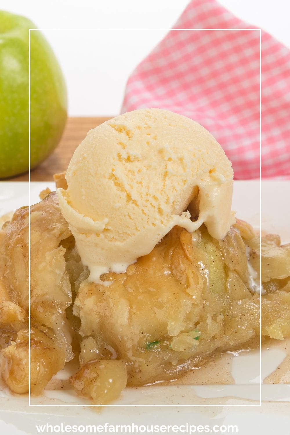 Apple Dumpling with Vanilla Ice Cream