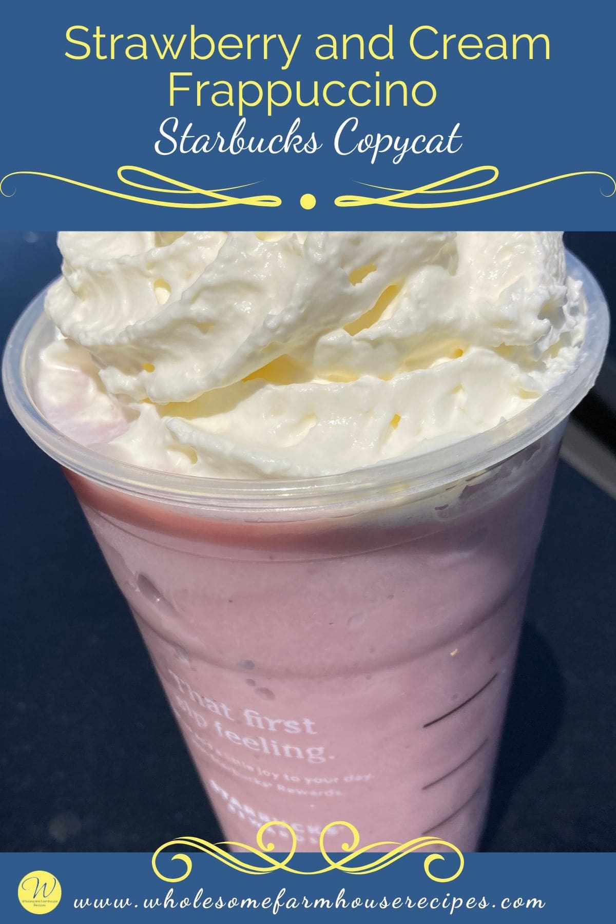 Strawberry and Cream Frappuccino Starbucks Copycat